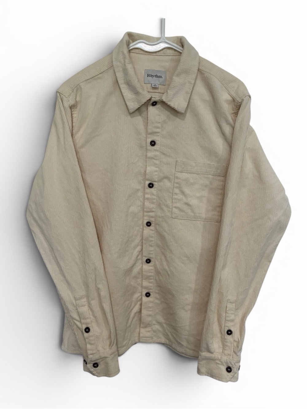 Rhythm. Men's Light Beige Corduroy Shirt Jacket